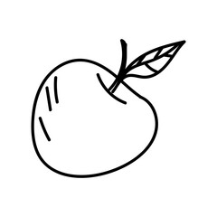 ISOLATED APPLE ON A WHITE BACKGROUND