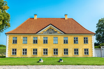 Fototapeta na wymiar The Commander House in Kastellet ( The Citadel), Copenhagen, Denmark