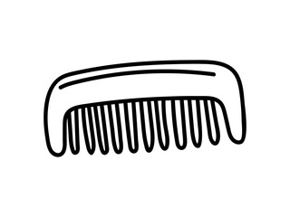 ISOLATED HAIR COMB ON A WHITE BACKGROUND