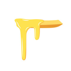 Fototapeta premium Cheese and French fries vector. wallpaper. cheese stretch. cheese on white background. Cheese Fries poster.