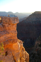 Grand Canyon Rim Beautiful Sunrise in Arizona, USA