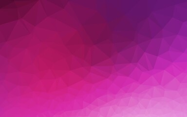 Obraz premium Dark Pink vector polygonal pattern.