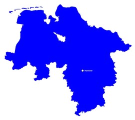 Niedersachsen mit Landeshauptstadt Hannover