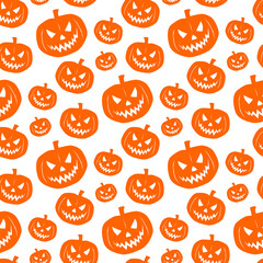 seamless pumpkin pattern and background vector illustration