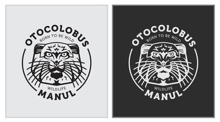 Zoo Wildlife Manul Logo