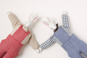 うさぎのクラフト人形