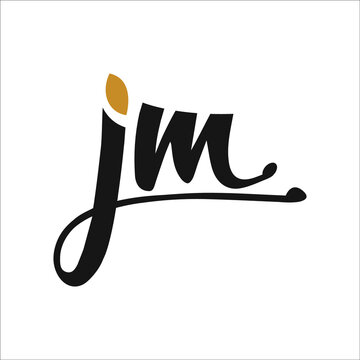 Initial letter jm or mj logo vector design templates