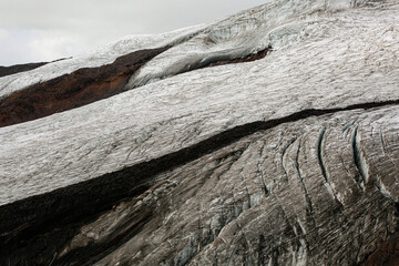 Elbrus glacier,  autumn natural landscape.