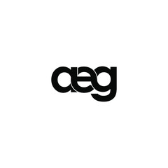 aeg letter original monogram logo design