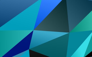 Obraz premium Light Blue, Green vector triangle mosaic cover.
