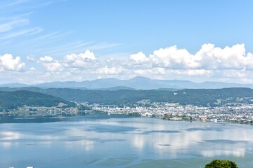 諏訪湖全景