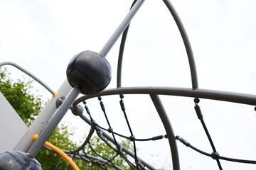 Closeup of kids playground equipment