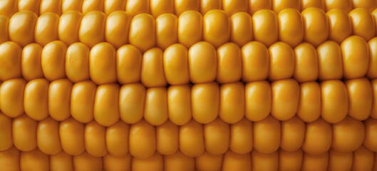Ripe yellow corn for texture background. Macro photo.