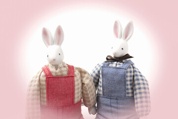 干支のうさぎのクラフト人形