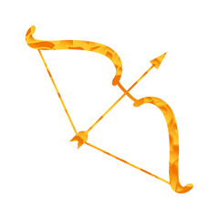 arrow and bow gold vector design