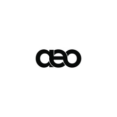 aeo letter original monogram logo design