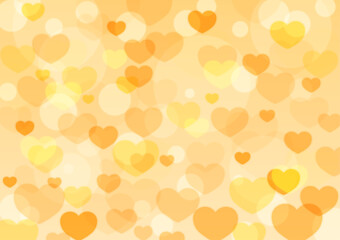 ハートのほわほわ背景イラスト