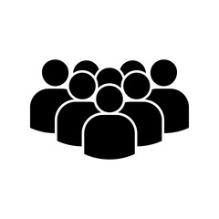 People Icon in trendy flat style isolated on white background. Crowd signs. Persons symbol for your infographics web site design, logo, app, UI. Vector illustration. EPS10.