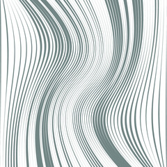 Abstract warped Diagonal Striped Background . Vector curved twisted slanting, waved lines texture