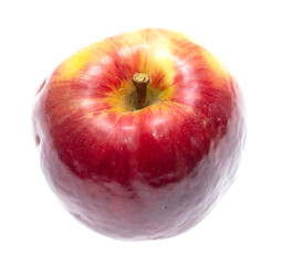 Red ripe apple isolated on a white