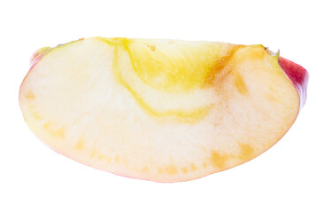 Sliced ripe apple isolated on a white