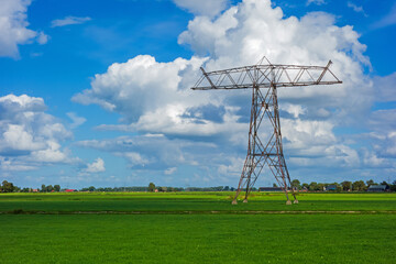 Landscape with abandoned power pylon
