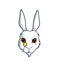 bunny rabbit mascot cartoon in vector