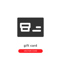 gift card icon vector illustration. gift card icon glyph design.