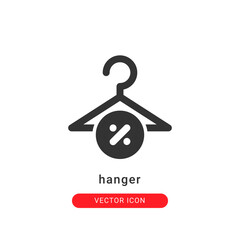 hanger icon vector illustration. hanger icon glyph design.