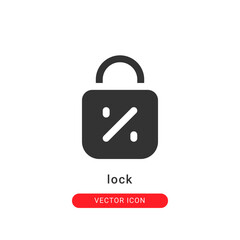 lock icon vector illustration. lock icon glyph design.