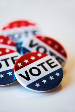 vote badges for the United States election