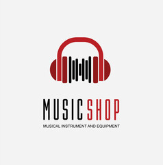 music shop logo concept