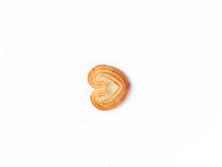 Little heart biscuit isolated stock image.