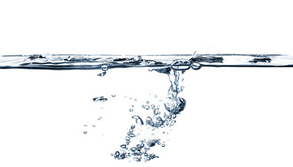 water bubbles with waves, aqua splash horizont, copy Space horizont