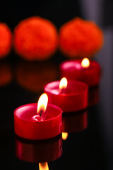 happy diwali or happy deepavali greeting card made using a photograph of diya or oil lamp