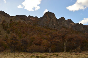 Fototapeta premium Road tripping on the scenic Carretera Austral dirtroad through mountains and glaciers in Patagonia, Chile