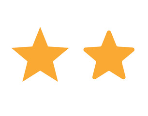 Star vector icon shape silhouette rounded and sharp isolated symbol clipart
