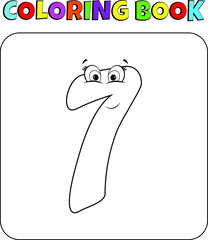
Numbers coloring book for children