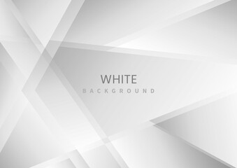 Abstract white and gray triangle overlapping layer background. Modern style.
