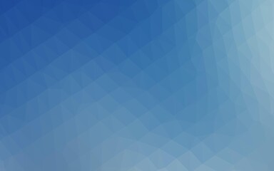Light BLUE vector shining triangular background.