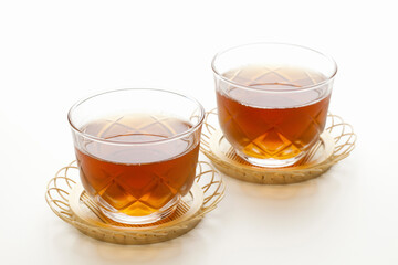 ガラス器の麦茶