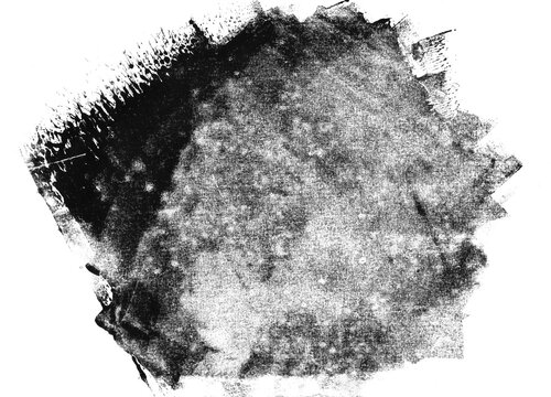 Black grunge hand printed background texture monoprint