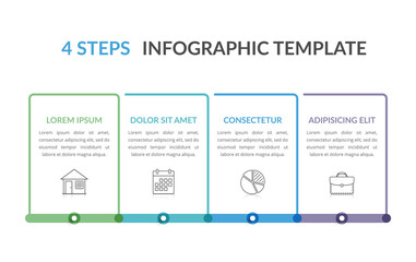 4 Steps - Infographic Template