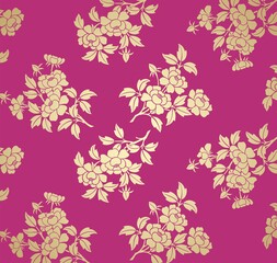 wedding card design, paisley floral pattern , India	