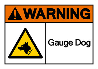 Warning Gauge Dog Symbol Sign, Vector Illustration, Isolate On White Background Label. EPS10