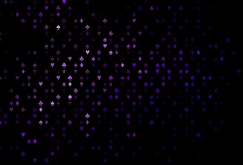 Dark Purple vector layout with elements of cards.