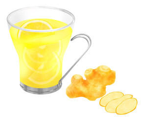 ホットレモネード　生姜