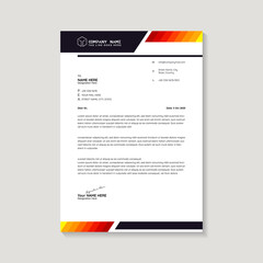 Abstract Modern Colorful Corporate Business Letterhead Design Template Vector Illustration