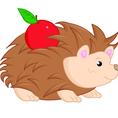 hedgehog and apple