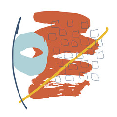 Abstract composition. Vector hand drawn artwork for poster, card, interior or print